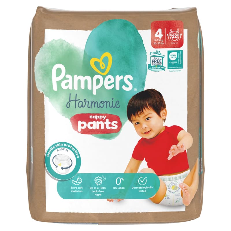 Pampers Harmonie Pants Bugyipelenka, Méret: 4 (9-15 kg) 22 db