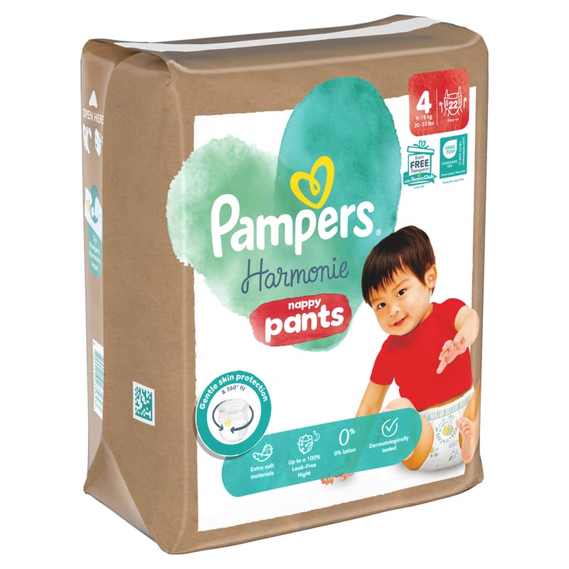 Pampers Harmonie Pants Bugyipelenka, Méret: 4 (9-15 kg) 22 db