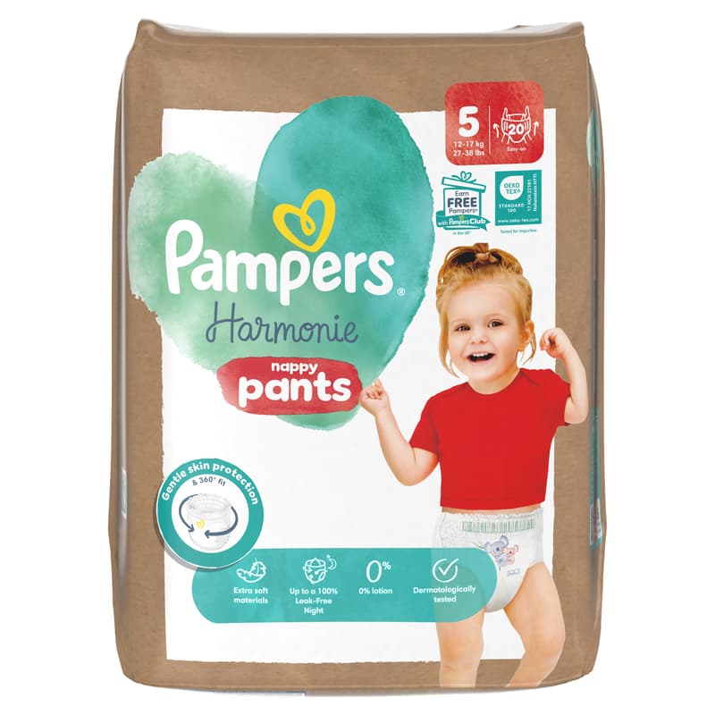 Pampers Harmonie Pants Bugyipelenka, Méret: 5 (12-17 kg) 20 db