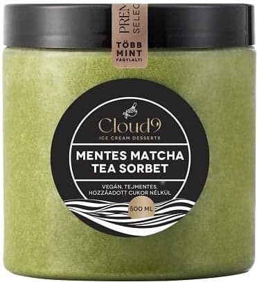 Cloud 9 Vegán Mindenmentes Matcha sorbet