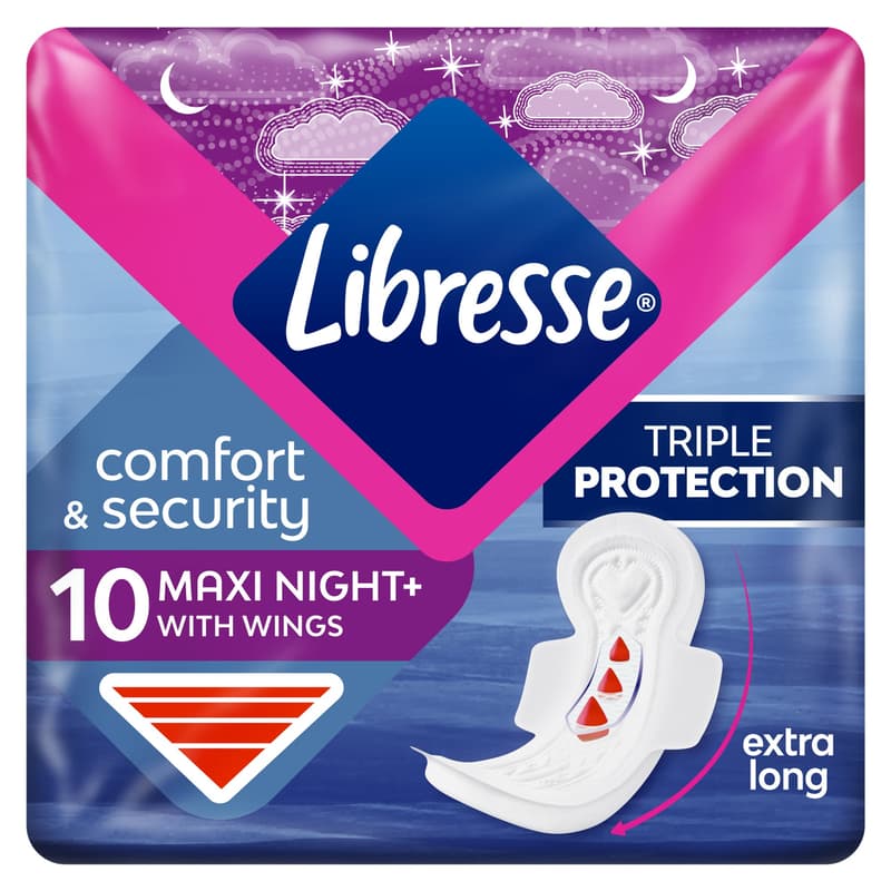 Libresse Maxi Goodnight+ Comfort & Security sanitary napkins