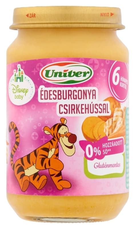 Univer Disney Édesburgonya Csirkehússal bébiétel 6 hónapos kortól