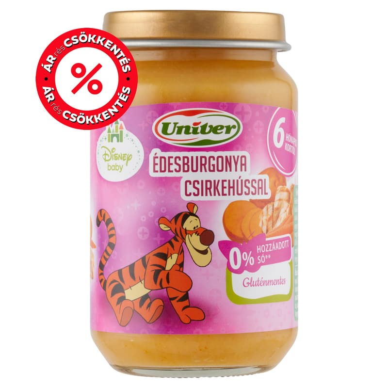 Univer Disney Édesburgonya Csirkehússal bébiétel 6 hónapos kortól