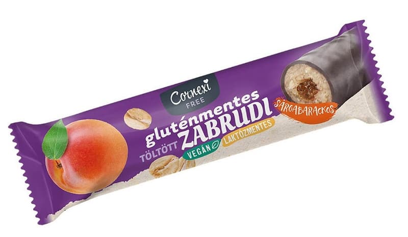 Cornexi GM zabrudi - sárgabarackos töltelékkel töltött csokoládés zabrúd, kakaós bevonattal