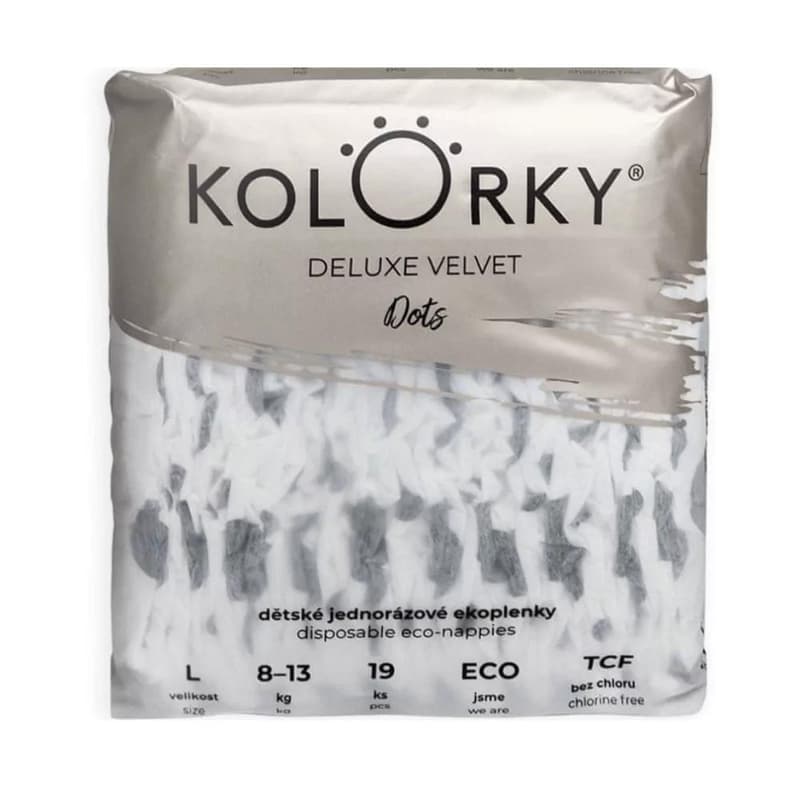Kolorky Delux Konfetti Party Öko pelenka L (8-13kg) 4-es méret