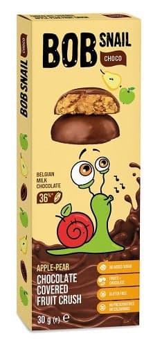 Bob Snail Gyümölcs snack tejcsokoládéban alma-körte