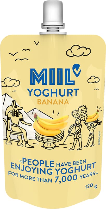Miil Yoghurt banana, pouch