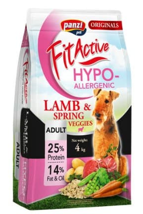 FitActive Originals Adult hipoallergén száraztáp felnőtt kutyáknak, bárány-tavaszi zöldség