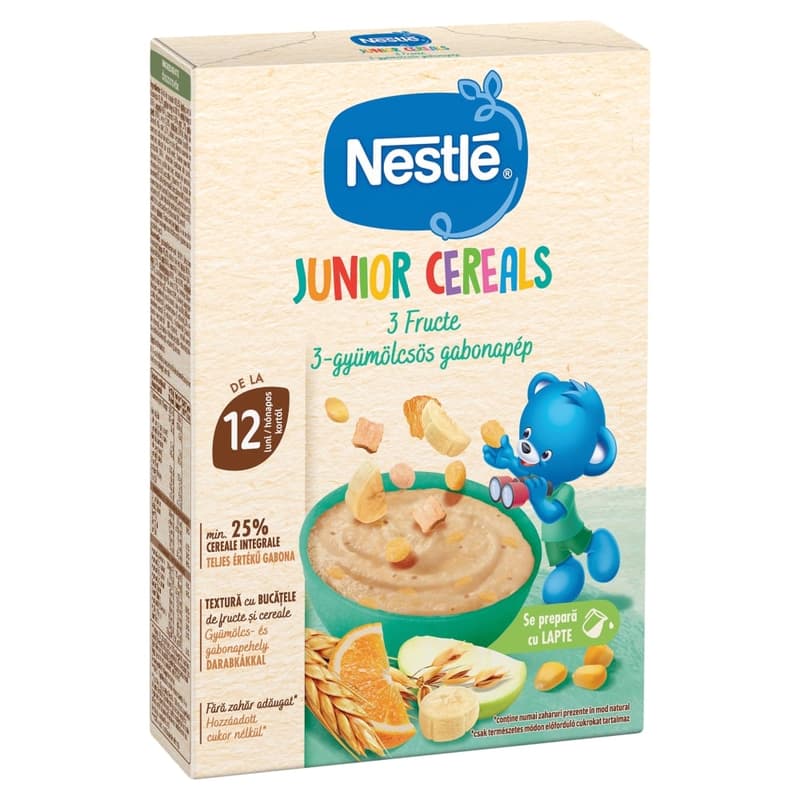 Nestlé Junior 3 gyümölcsös gabonapép 12 hónapos kortól