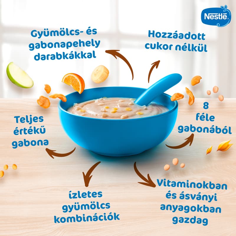 Nestlé Junior 3 gyümölcsös gabonapép 12 hónapos kortól