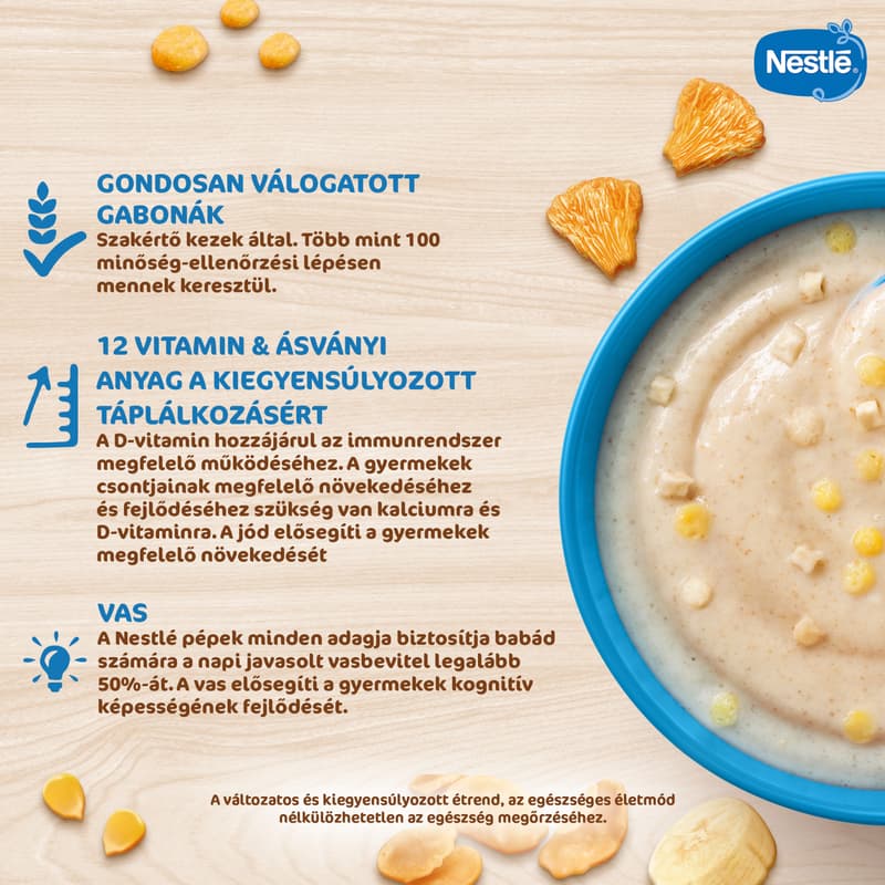 Nestlé Junior 3 gyümölcsös gabonapép 12 hónapos kortól