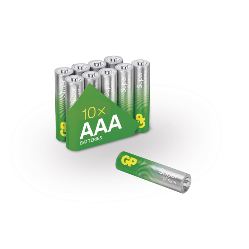 GP Super Alkaline Battery LR03 (AAA), 10 pcs
