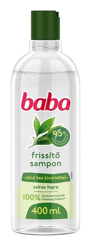 Baba sampon zöld tea kivonattal zsíros hajra, 400 ml