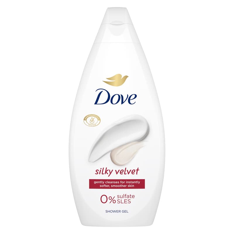 Dove Silky Velvet női krémtusfürdő, 450 ml