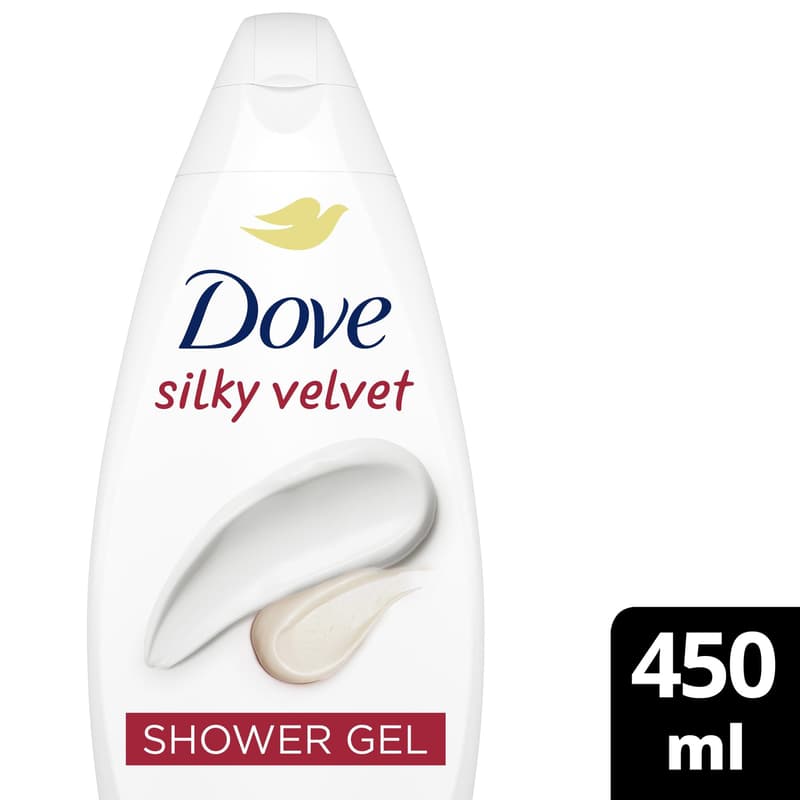 Dove Silky Velvet női krémtusfürdő, 450 ml