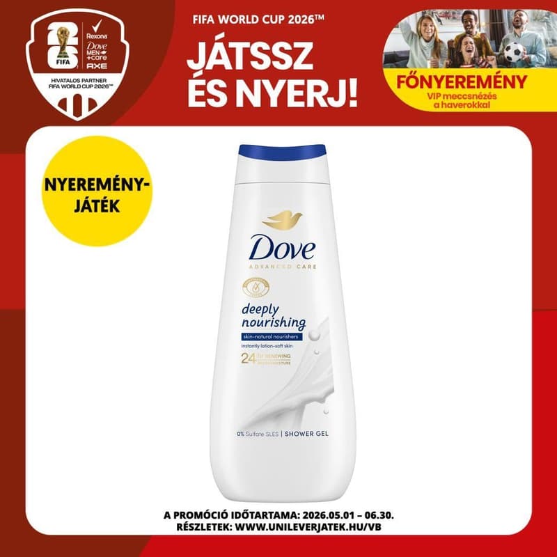 Dove Advanced Care Krémtusfürdő Deeply Nourishing 400ml