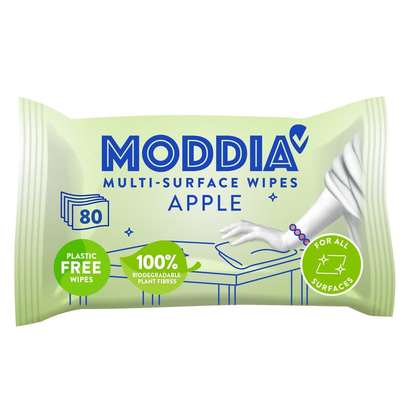 Moddia univerzális háztartási nedves törlőkendő, Apple