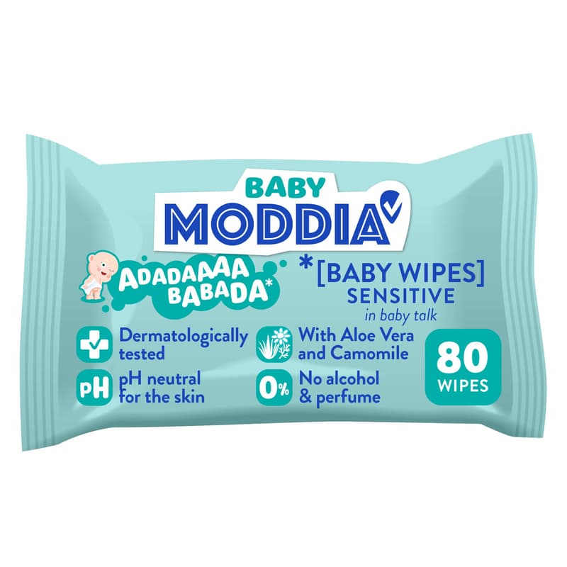 Moddia Baby nedves törlőkendő Sensitive