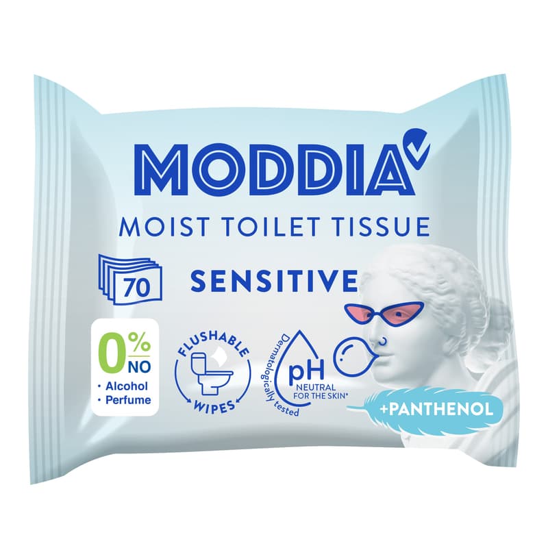 Moddia nedves toalettpapír Sensitive
