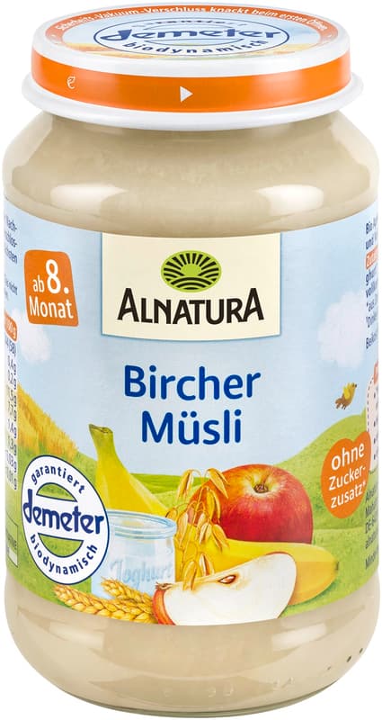 Alnatura BIO Bircher müzlis bébiétel 8 hónapos kortól