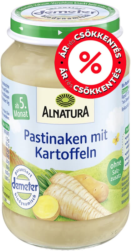 Alnatura BIO paszternák és burgonya 5 hónapos kortól