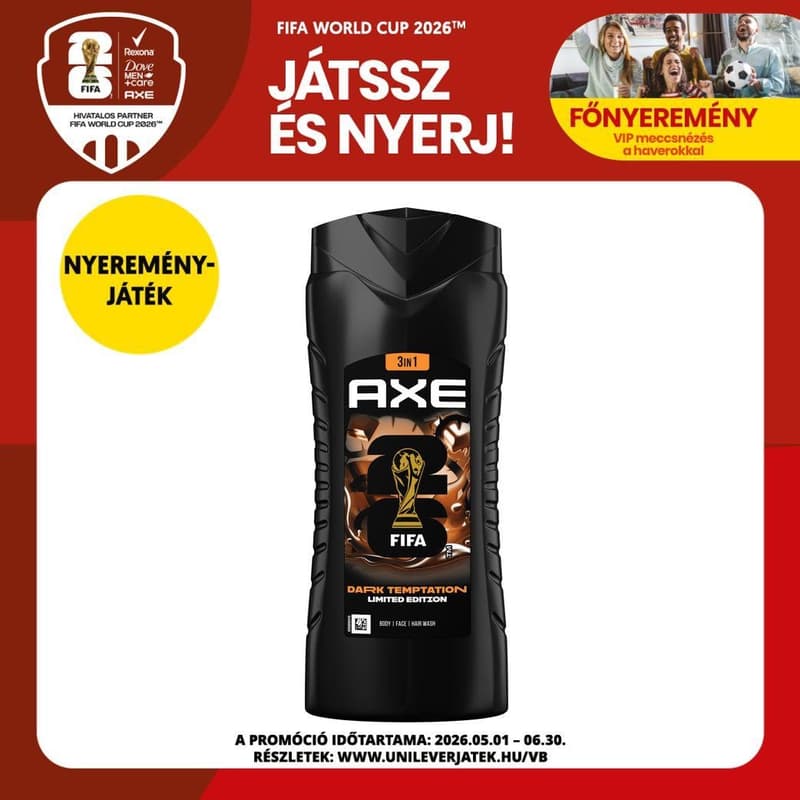 AXE Dark Temptation tusfürdő, 400ml