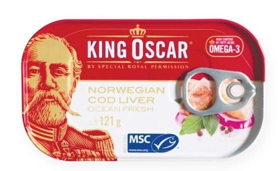 King Oscar cod liver in its own oil (121 g)