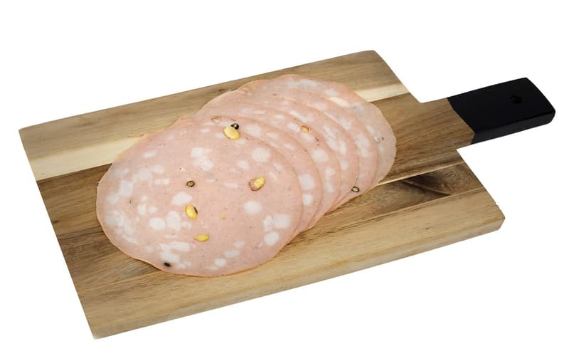 Kifli Delikatesz Pisztáciás Mortadella, főtt , szeletelt, sertés húskészítmény