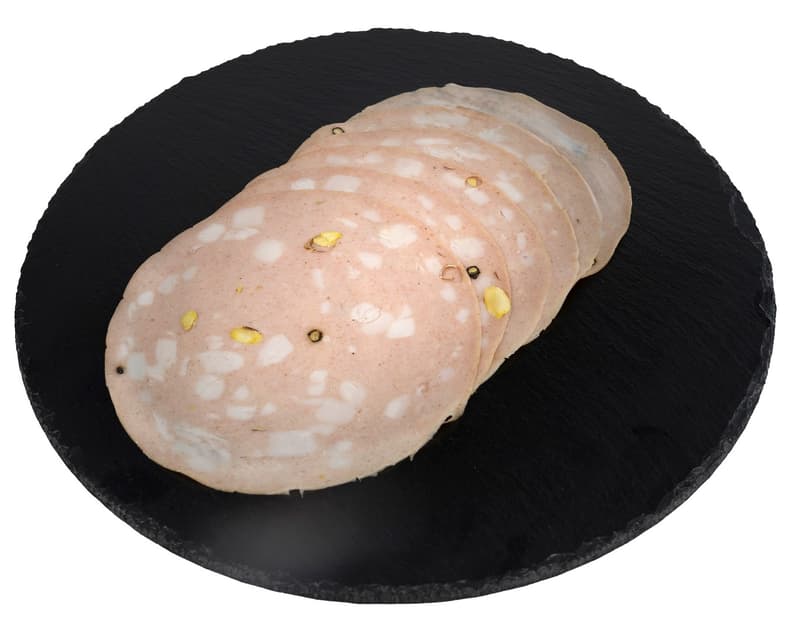 Kifli Delikatesz Pisztáciás Mortadella, főtt , szeletelt, sertés húskészítmény